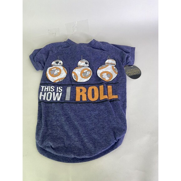 NEW Star Wars BB-8 This is How I Roll Dog Puppy T-Shirt Tee Shirt Size L - Picture 1 of 6